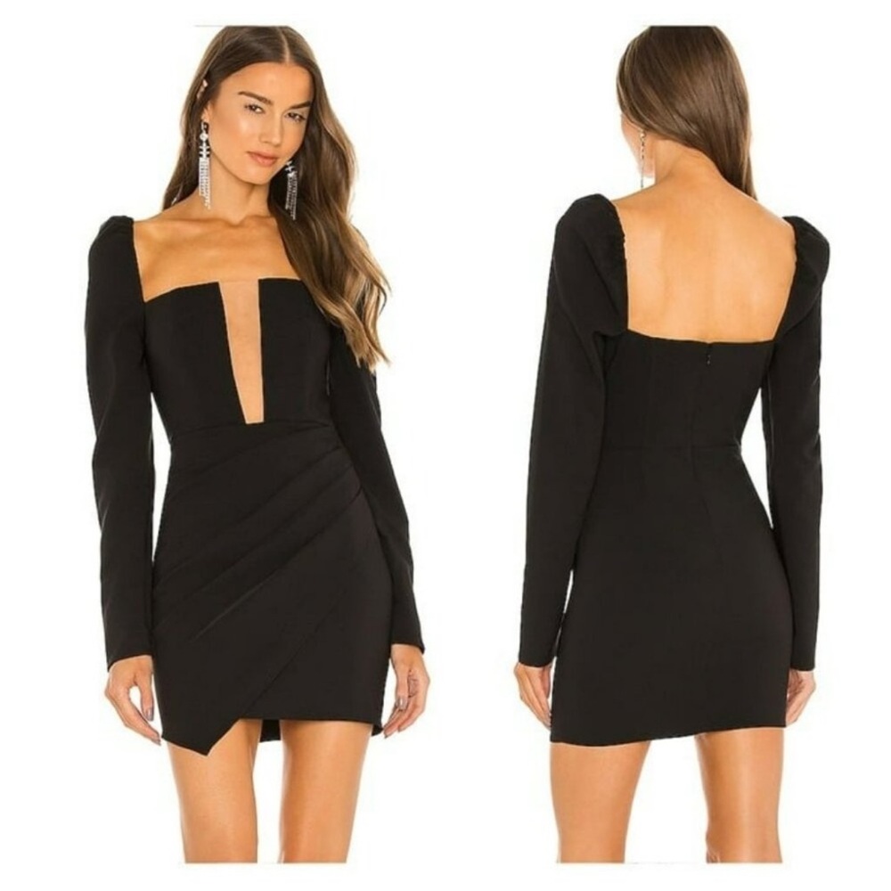 Michael Costello xREVOLVE Racquel Mini Dress - Black small